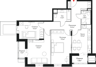 63,8 м², 2-комнатная квартира 21 800 000 ₽ - изображение 89