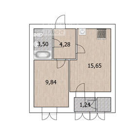 Квартира 35 м², 1-комнатная - изображение 1