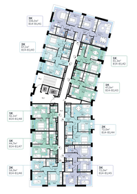 48 м², 1-комнатная квартира 27 163 200 ₽ - изображение 17