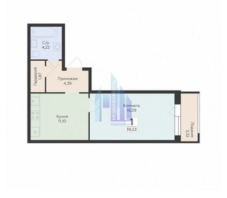 Квартира 33,7 м², 1-комнатная - изображение 1