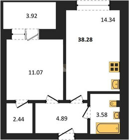 40,3 м², 1-комнатная квартира 4 700 000 ₽ - изображение 66