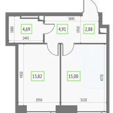 Квартира 41,3 м², 1-комнатная - изображение 2