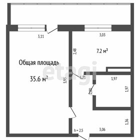 34,3 м², 1-комнатная квартира 2 200 000 ₽ - изображение 16