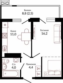 37,3 м², 1-комнатная квартира 6 400 000 ₽ - изображение 124