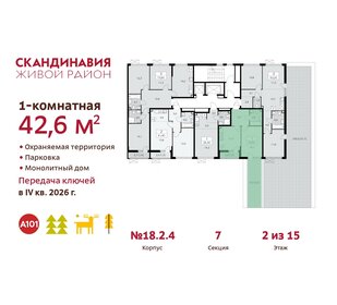 54,9 м², 1-комнатная квартира 14 814 518 ₽ - изображение 21
