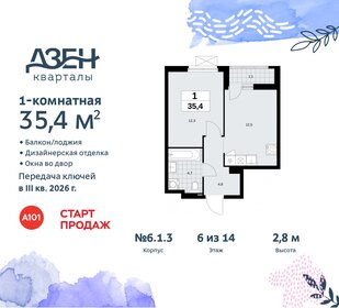 35,5 м², 1-комнатная квартира 11 584 010 ₽ - изображение 40