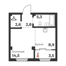 30 м², 1-комнатная квартира 2 600 000 ₽ - изображение 73