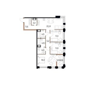 Квартира 91,9 м², 3-комнатная - изображение 1