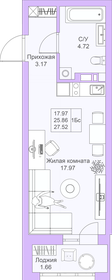 27,5 м², квартира-студия 7 733 120 ₽ - изображение 37