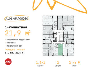 Квартира 21,9 м², студия - изображение 2