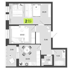 66,8 м², 3-комнатная квартира 7 670 000 ₽ - изображение 79