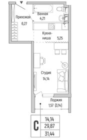 31,8 м², квартира-студия 5 315 200 ₽ - изображение 19