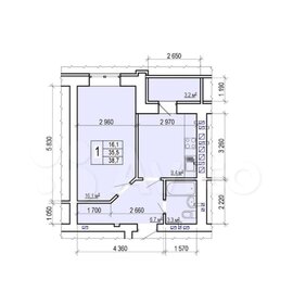 Квартира 38 м², 1-комнатная - изображение 1