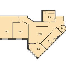 Квартира 88,2 м², 3-комнатная - изображение 2