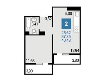 36 м², 1-комнатная квартира 6 850 000 ₽ - изображение 67