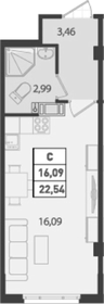 Квартира 23 м², студия - изображение 1