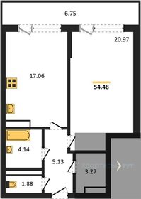 Квартира 55,8 м², 1-комнатная - изображение 1