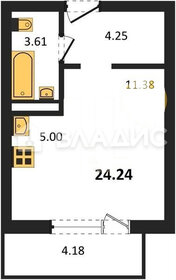 Квартира 24,2 м², студия - изображение 1