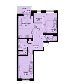 69 м², 2-комнатная квартира 12 200 000 ₽ - изображение 1