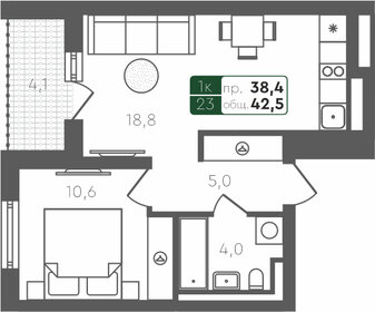 42 м², 2-комнатная квартира 3 060 000 ₽ - изображение 66