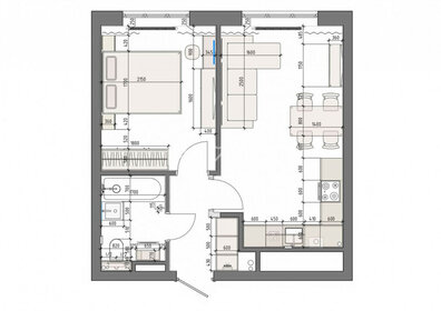 Квартира 41,1 м², 1-комнатная - изображение 1