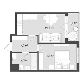 33,1 м², 2-комнатная квартира 3 872 700 ₽ - изображение 18