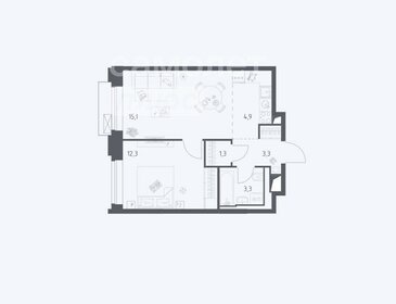 Квартира 40,2 м², 2-комнатные - изображение 3