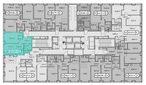 45 м², 1-комнатная квартира 25 750 000 ₽ - изображение 86