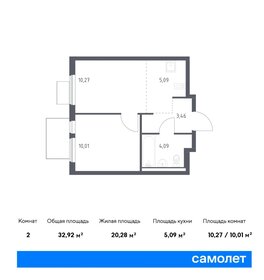 Квартира 32,9 м², 1-комнатная - изображение 1