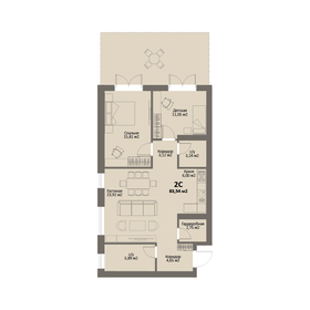 83,8 м², 2-комнатная квартира 12 995 200 ₽ - изображение 33
