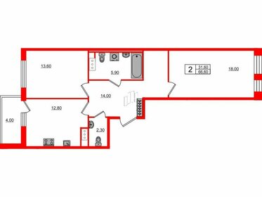 66,6 м², 2-комнатная квартира 19 480 500 ₽ - изображение 56