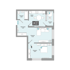 64,1 м², 2-комнатная квартира 5 850 000 ₽ - изображение 83