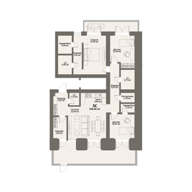 Квартира 108,4 м², 3-комнатная - изображение 1