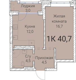 40,7 м², 1-комнатная квартира 8 075 200 ₽ - изображение 31