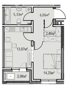 45,5 м², 1-комнатная квартира 6 645 920 ₽ - изображение 9