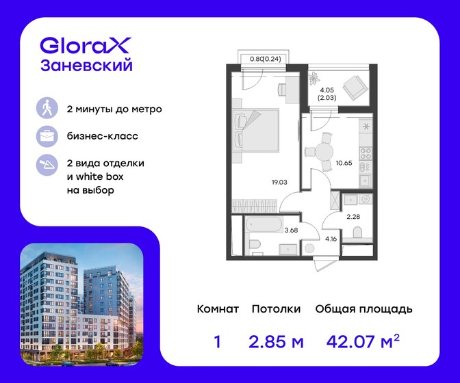 42,1 м², 1-комнатная квартира 15 862 499 ₽ - изображение 25