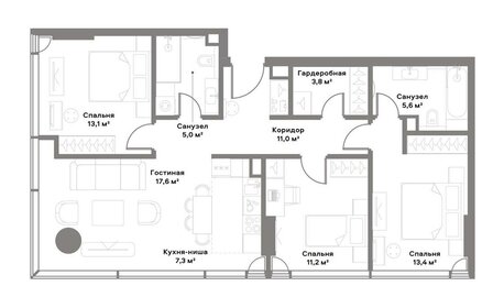 84,5 м², 3-комнатные апартаменты 72 500 000 ₽ - изображение 73
