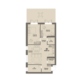 83,8 м², 2-комнатная квартира 12 995 200 ₽ - изображение 33