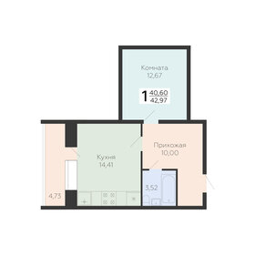28,5 м², 1-комнатная квартира 3 500 000 ₽ - изображение 22