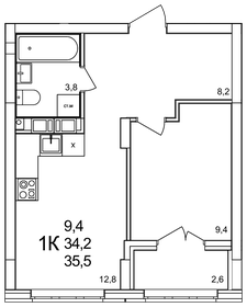 36,2 м², 1-комнатная квартира 4 850 000 ₽ - изображение 107