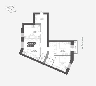 Квартира 127 м², 3-комнатная - изображение 1