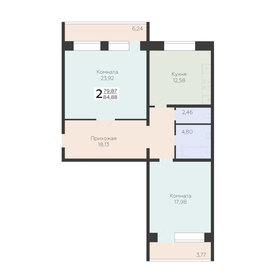 Квартира 84,9 м², 2-комнатная - изображение 1
