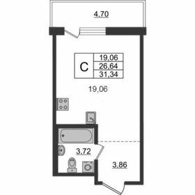 Квартира 26,6 м², студия - изображение 1