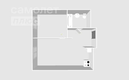 Квартира 32,9 м², 2-комнатная - изображение 1