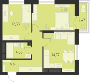 55,4 м², 2-комнатная квартира 7 138 000 ₽ - изображение 22