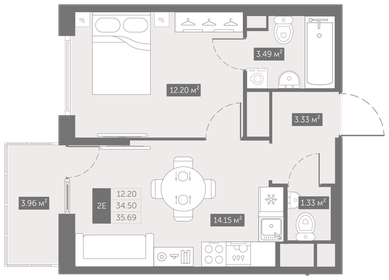 40 м², 1-комнатная квартира 15 000 ₽ в месяц - изображение 33