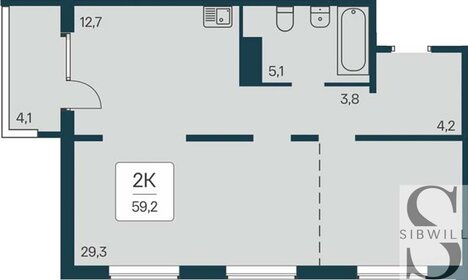 59,2 м², 3-комнатная квартира 5 950 000 ₽ - изображение 24