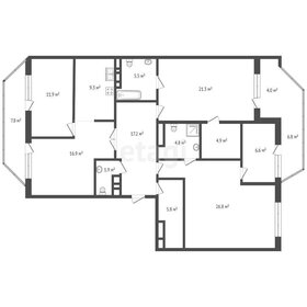 Квартира 147,4 м², 3-комнатная - изображение 2