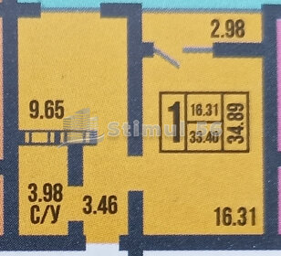 36 м², 1-комнатная квартира 2 959 860 ₽ - изображение 28