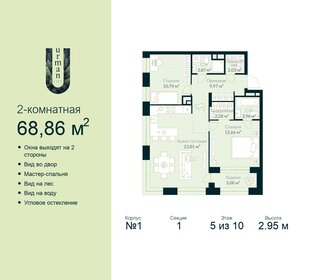 58,8 м², 2-комнатная квартира 9 143 447 ₽ - изображение 18